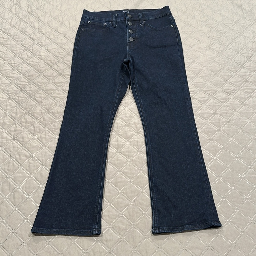 J.Crew High-Rise Crop Flare Jeans.